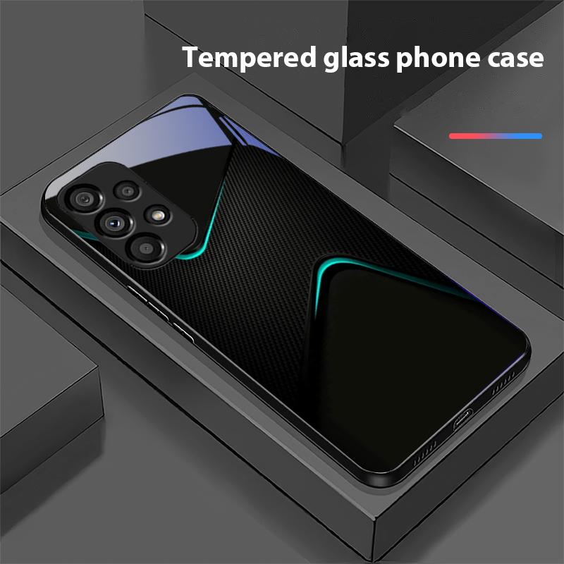 Простой и большой для Samsung Galaxy S10 20 Plus 21 FE 22 23 24 FE 25 Ultra Черный Чехол для телефона из закаленного стекла Жесткий чехол