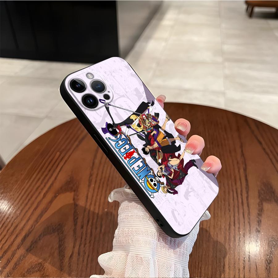 Чехол One Piece Король Луффи Каидо для iPhone 7 8 XS Max 17Air 13 12 11 17 Pro Max XR 15 16 14 Plus Черный Мягкая Накладка на Телефон