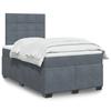 Maison Exclusive - Sommier à lattes de lit et matelas gris foncé 120x190cm velours