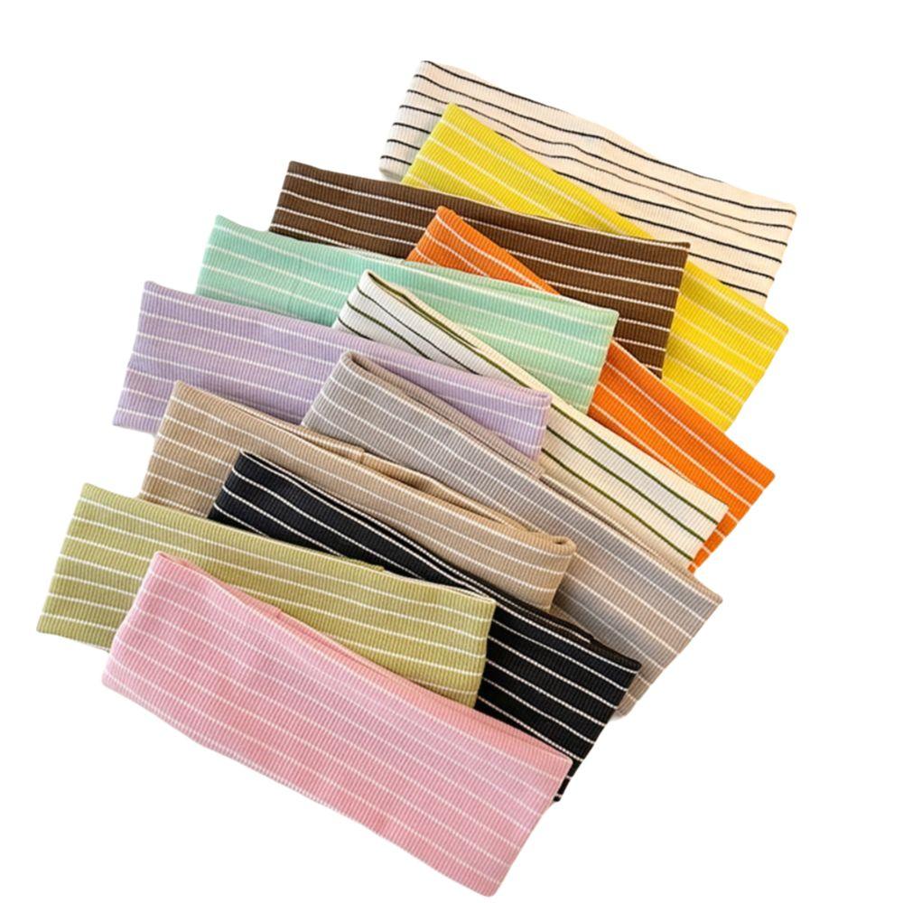 Sweat-absorbent Yoga Headband Elastic Wide Headbands Dopamine Stripes Headbands Hair Accessories