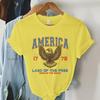 Модные летние футболки с флагом США Америка 1776 Футболка с коротким рукавом 4 июля Винтажные футболки Мужские Женские Повседневные Топы Футболки на 4 июля