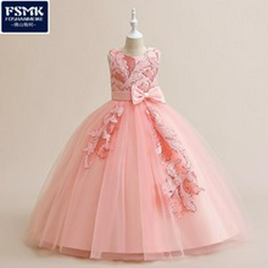 Платье принцессы на одно плечо с пайетками и пышной юбкой для девочек