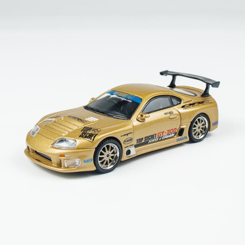 FVEX7 MINIGT 1:64 Toyota Supra A80 Top Secret GT-300 Top Secret Gold MGT Alloy Car Model 961