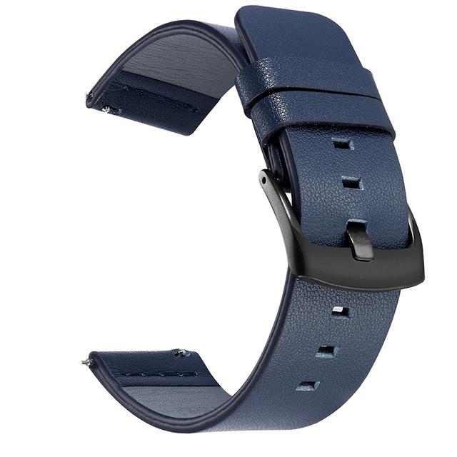 Ремешок для часов из натуральной кожи, универсальный, для Samsung Gear S3/S2, Huawei и др.. Доступно в 20 мм/22 мм, 4 размера