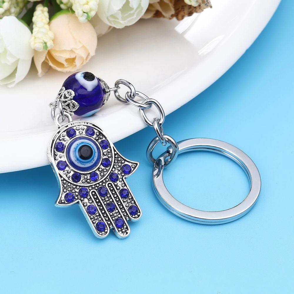 Good Luck Key Holder Car Keyrings Amulet Evil Eye Protection Charm Hamsa Keychain Fatima Hand
