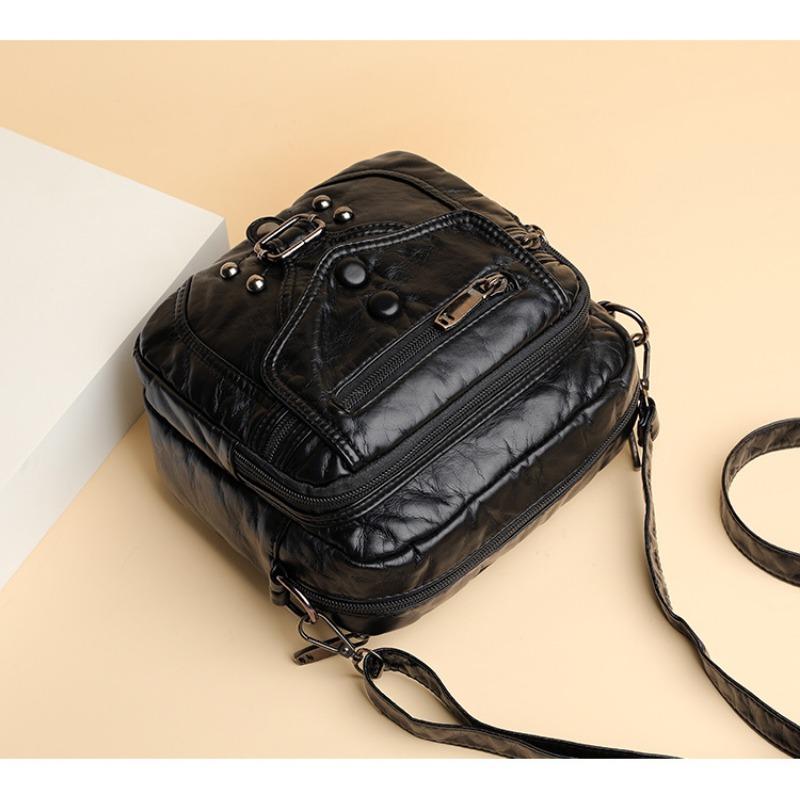 Soft Leather Small Bag, Ladies' Casual Shoulder Crossbody Bag, Mobile Phone Bag, Mini Small Bag