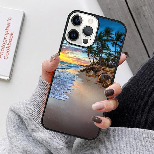 Summer Beach Sunset On Sea Mobile Phone Cases Cover For iPhone 17 Air 16 16e 15 14 12 13 11 Pro MAX apple Plus Coque