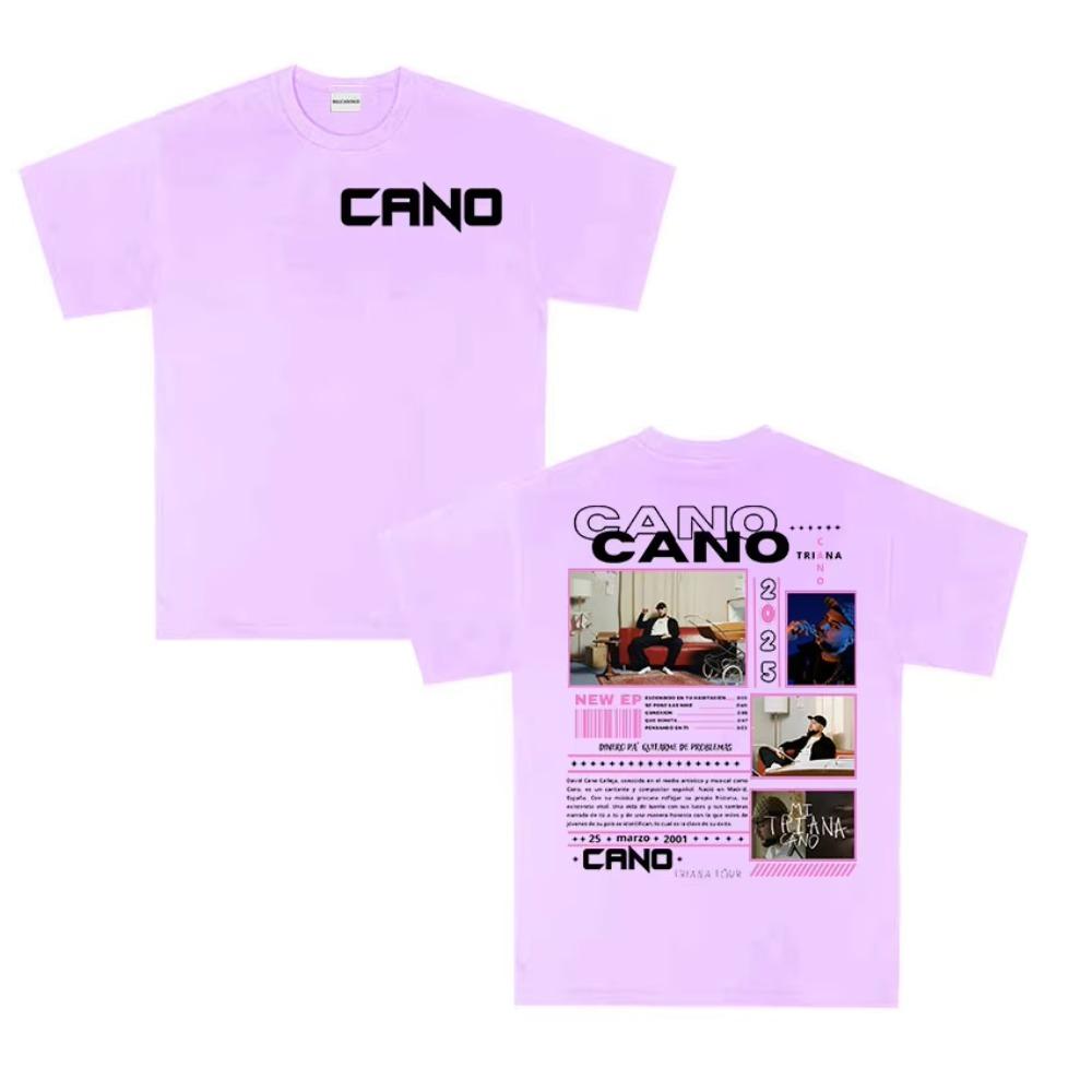 Rapper Cano Triana Tour 2025 Graphic T Shirt Men's Hip Hop Punk Short Sleeve T-shirt Oversized Unisex Cotton T Shirts Streetwear