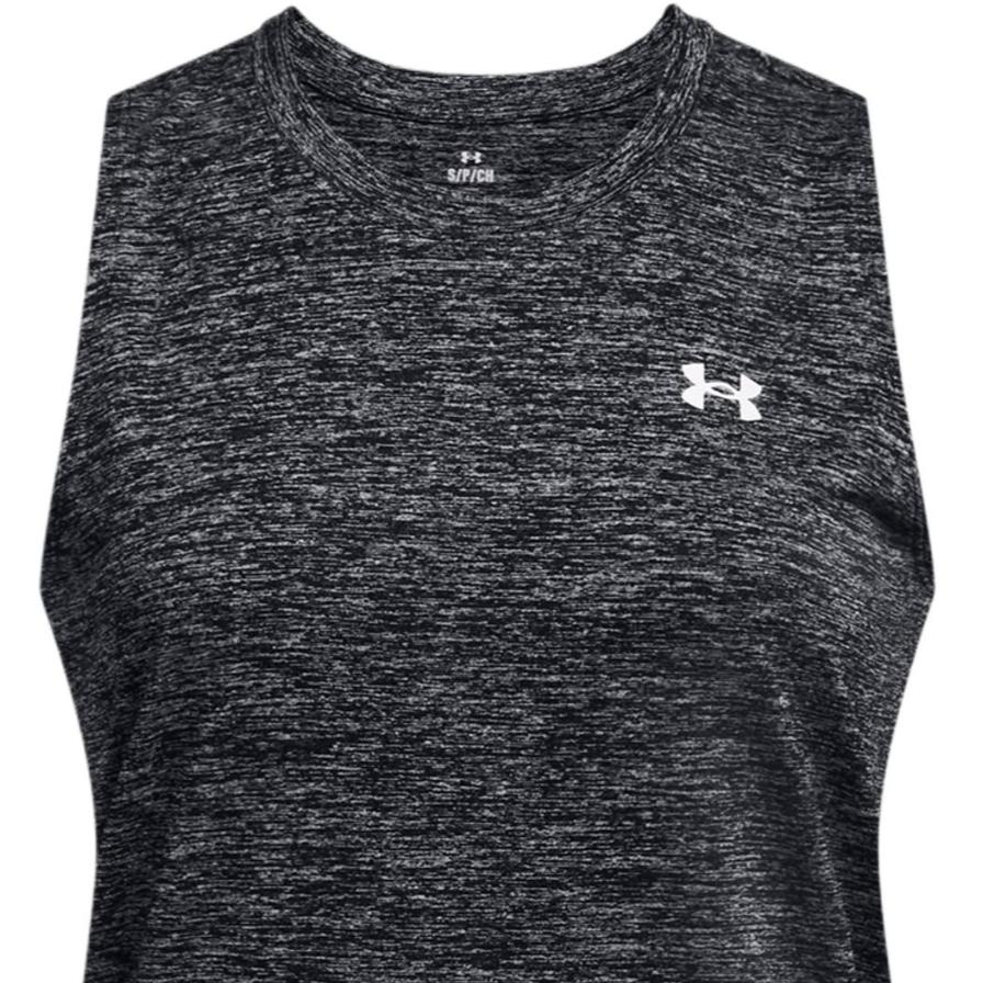 Under Armour Женский топ-майка Ua Tech™ с однотонным логотипом, с круглым вырезом, черный 1383656-001