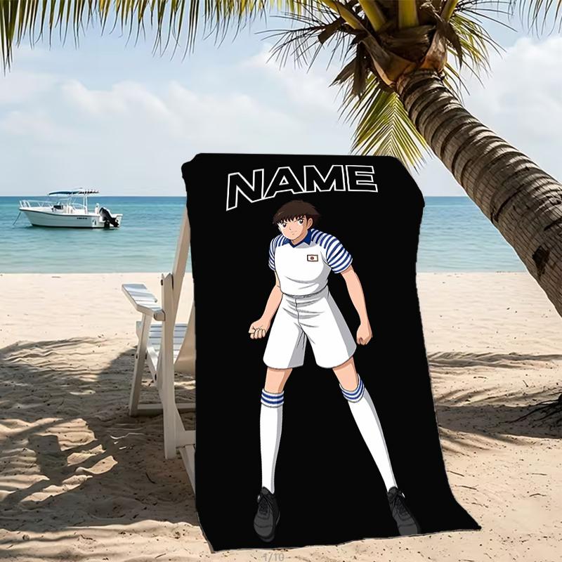 Customizable personalized beach towels Captain Tsubasa Dream Team themed designs.Suitable for the beach, yoga, sports;ideal as beach accessories