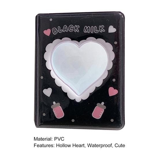 Держатель для фотокарт шикарный водонепроницаемый портативный переплет для фотокарт с полым сердцем держатель для фотокарточек для фотокарт для коллекции