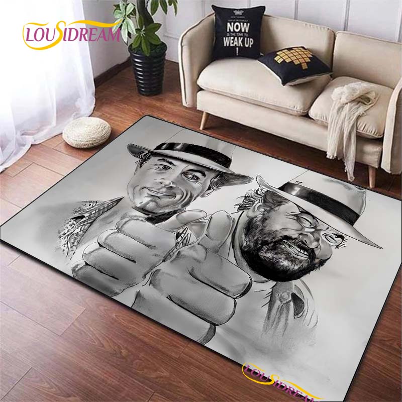 Bud Spencer & Terence Hill Carpet for Living Room Bedroom Rug Kitchen Door Kids Unslip Floor Mats photography props Alfombra Rug