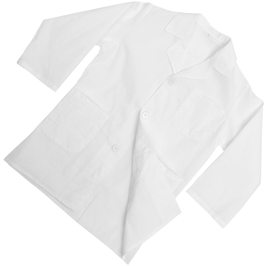 Long Sleeve Kids Lab Coat White Reusable Costume For Halloween Party Festival Toddler Scientist Clothes Washable Dress Birthday