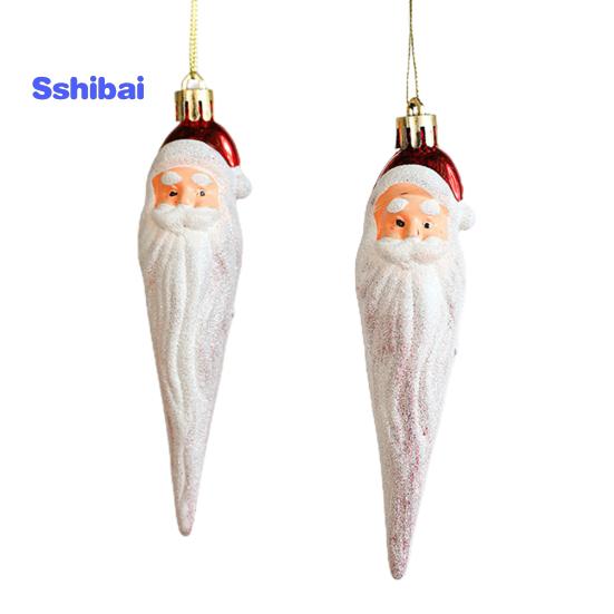 2 шт. Рождественский кулон изысканный грибной пончик в форме Санта-Клауса подвесное украшение для рождественской елки для праздничного украшения