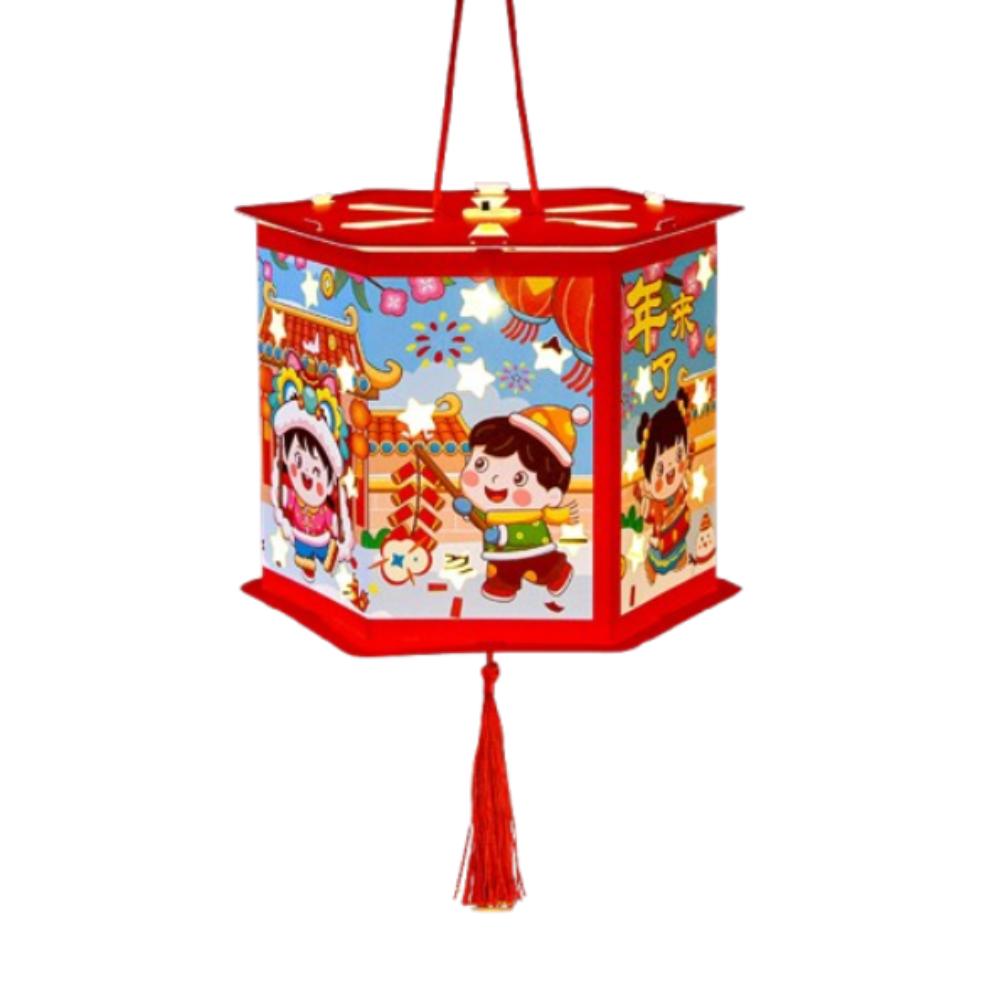 Cartoon 2025 Snake Year Portable Lantern Traditional Celebration Lantern  Home New Year Gift
