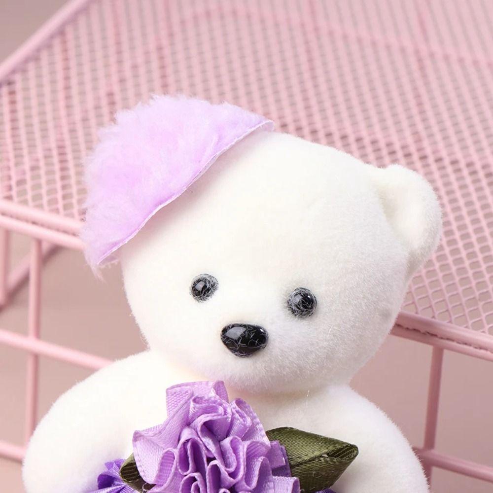 10 шт./набор плюшевых кукол Мини-медведь Цветочный букет Пенопластовый медведь Мультяшный букет Кукла День святого Валентина