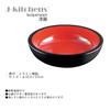 Soba New Kneading Red and Black 2 Shaku Diameter X Made In Japan J-Kitchens Dish, Bowl, Thick, Interior, (1.2 Ft) 35.8 9.5 Cm,
