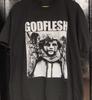 Винтаж Группа Godflesh Короткий рукав Хлопок Черный Все Размеры OM559 Унисекс Футболка