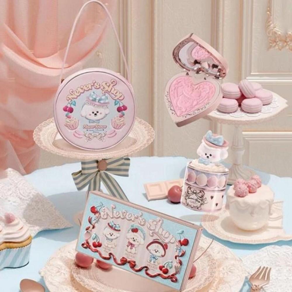 Flower Knows Never's Shop Collection All-In Makeup Set Cosmetics Полный профессиональный набор косметики для губ и теней для век, набор Ice Cheese, 1 предмет