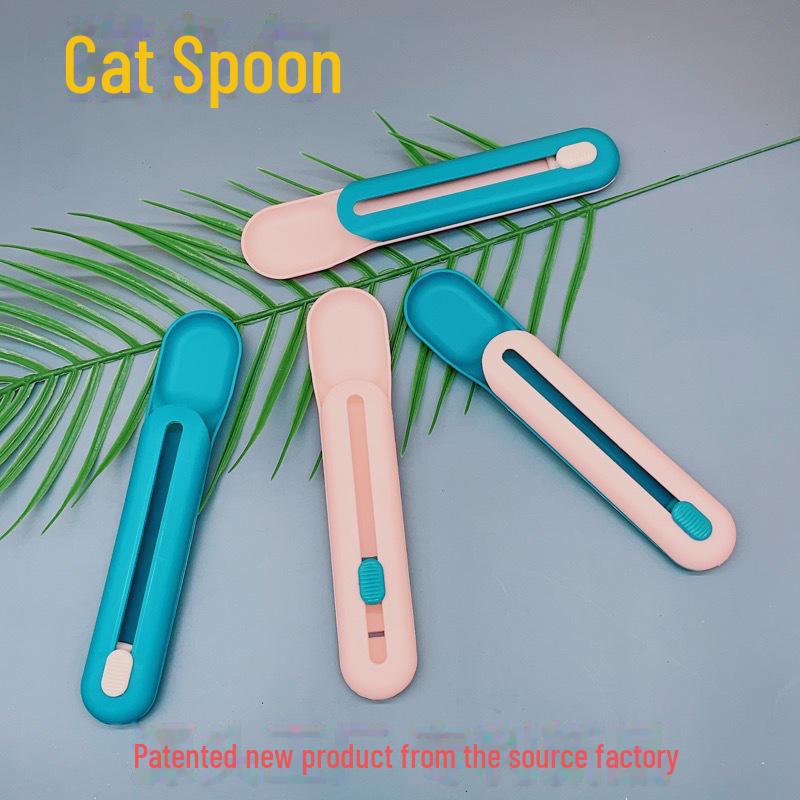 Оригинальная запатентованная кормушка для кошек: Ложка и соковыжималка для домашних животных