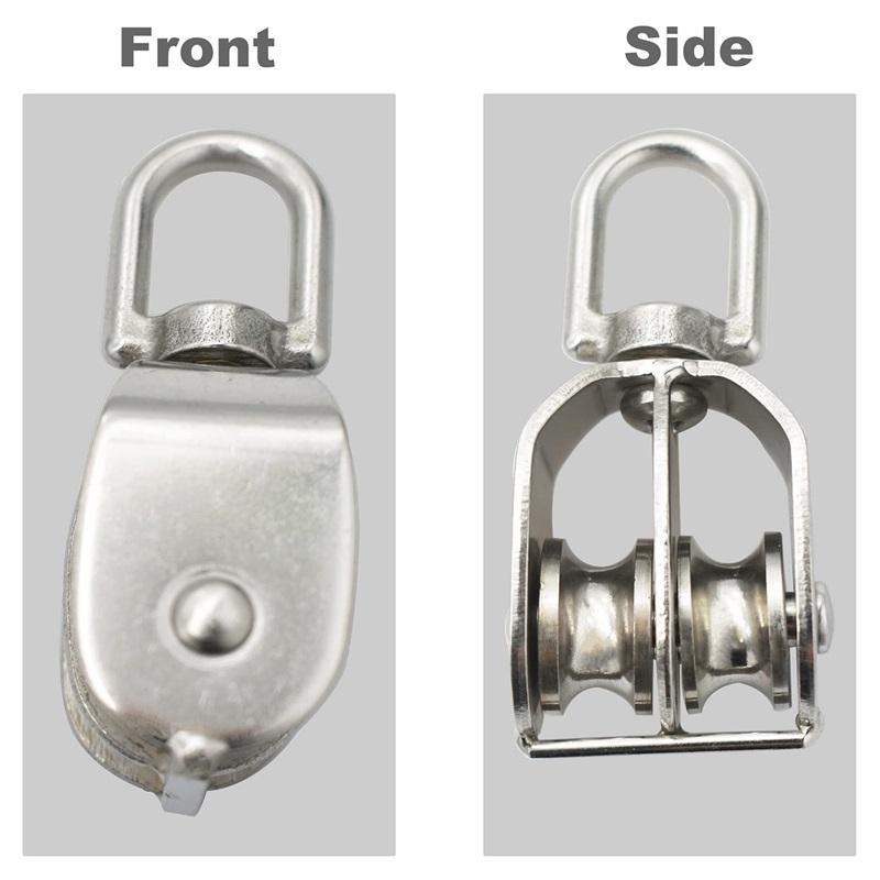 Stainless Double Pulley Block Lifting Teaction Wheel Wire Rope Crane for Lifting and Hanging M15/M20 /M25/M32/M50 