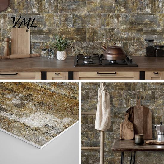 Rental Friendly Wall Stickers 16Pcs Peel And Stick Backsplash Tile, Waterproof Stickers, Removable Old House Transformation Panels, Self Adhesive