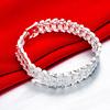 Beautiful Elegant Wedding 925 Silver Women Men Chain Bracelet High Quality Fashion Classic Jewelry Wholesale H506