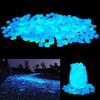 Glow In the Dark Garden Pebbles Stones Rocks for Yard and Walkways Decor, DIY Decorative Luminous Stones In Blue 200 PCS
