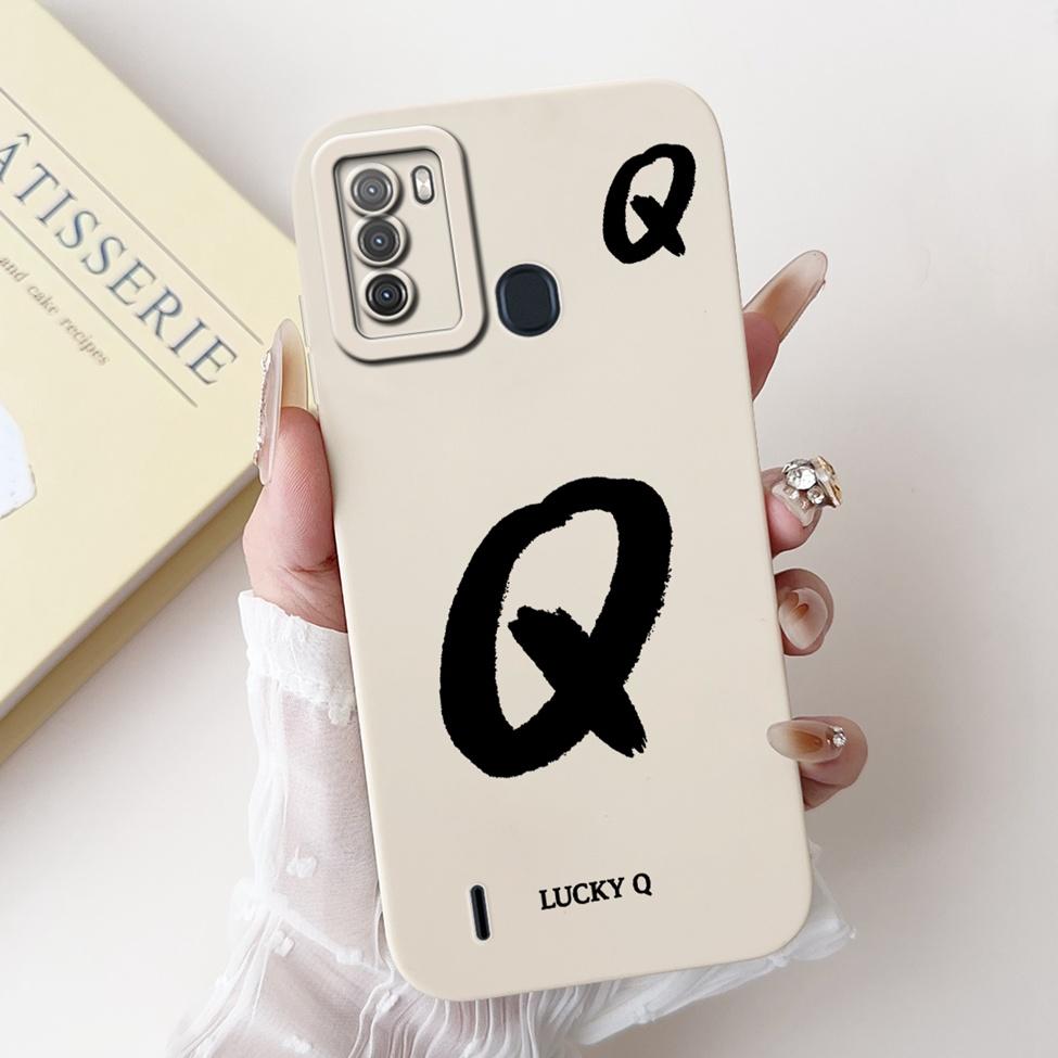 For ITEL S16 Cover For ITEL Vision 1 Pro Case Simple Fashion Letters A-Z Pattern Design Silicone Shockproof Bumper