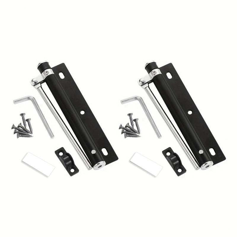 2pcs Lightweight Stainless Steel Automatic Door Closer Device ls Quiet AndSuitable For Residential Use With Screw Accessories