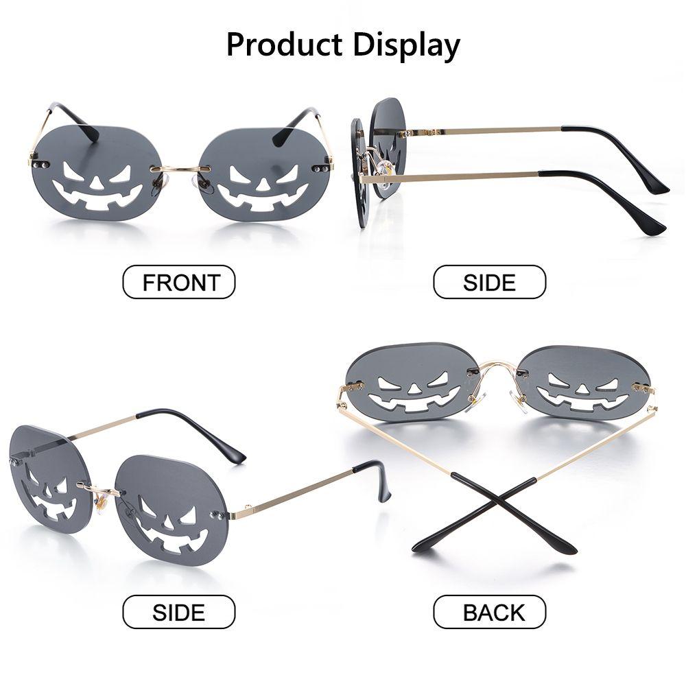 Модные Овальные Смешные Очки-Тыквы Солнцезащитные Очки на Хэллоуин для Женщин Мужчин Карнавальные Очки