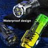 Портативный светодиодный фонарик 3-LED Мини Тип-C Фонарь с магнитной клипсой Водонепроницаемый Компактный Перезаряжаемый Аварийный свет Легкий Рабочий для улицы