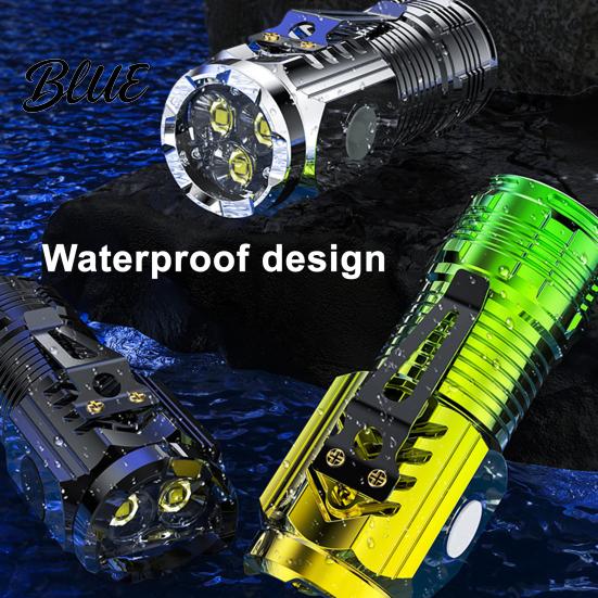 Портативный светодиодный фонарик 3-LED Мини Тип-C Фонарь с магнитной клипсой Водонепроницаемый Компактный Перезаряжаемый Аварийный свет Легкий Рабочий для улицы