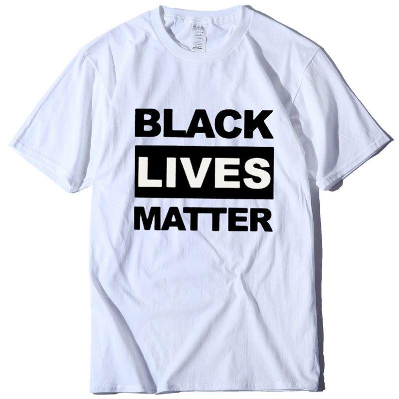 Стильная черная футболка 'Black Lives Matter' против расизма для унисекс, повседневная и удобная