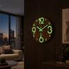 Silent Luminous Wall Clock 8 Inch Quartz Wall Clock Minimalist 3D Wall Clock  Office