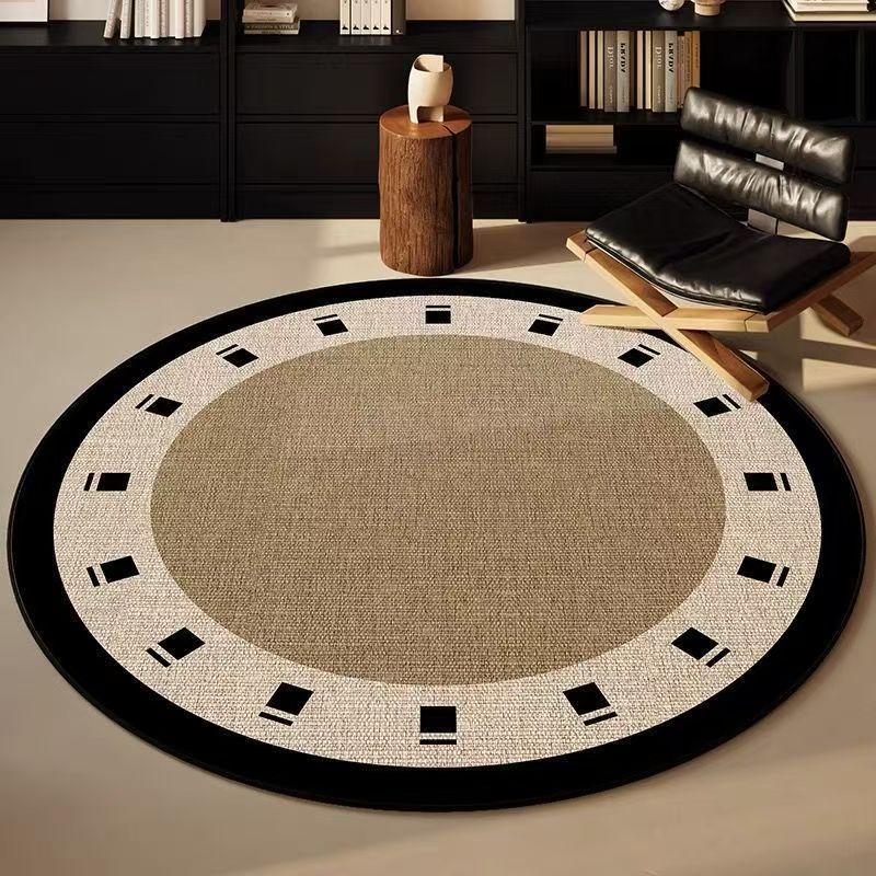 Circular Living Room Carpet Sofa Coffee Table Mat Study Room Swivel Chair Mat Bedroom Bedside Floor Mat
