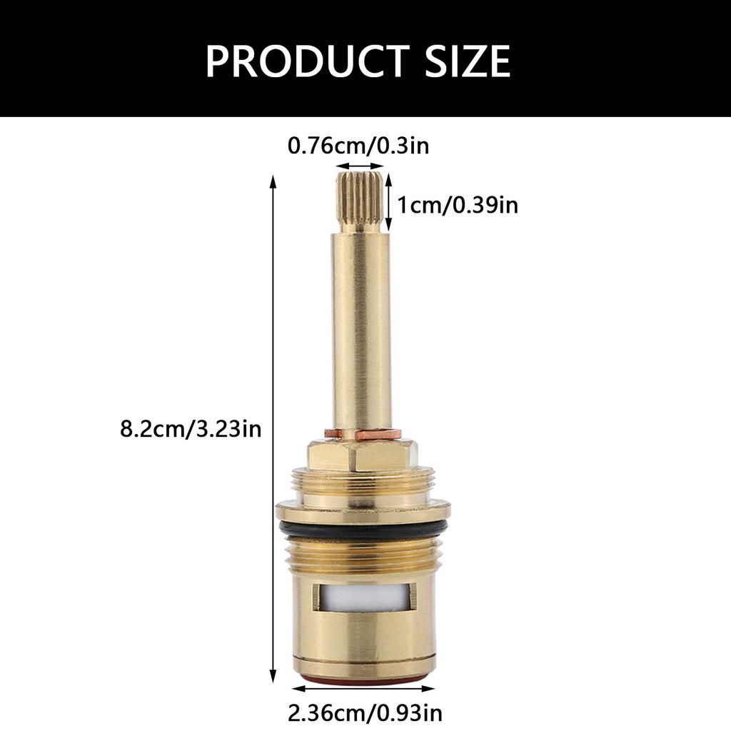 Каплестойкие Сменные Вентили Смесителя Латунные Керамические Картриджи со Штоком Горячей и Холодной Воды Золотник Легко Устанавливаются
