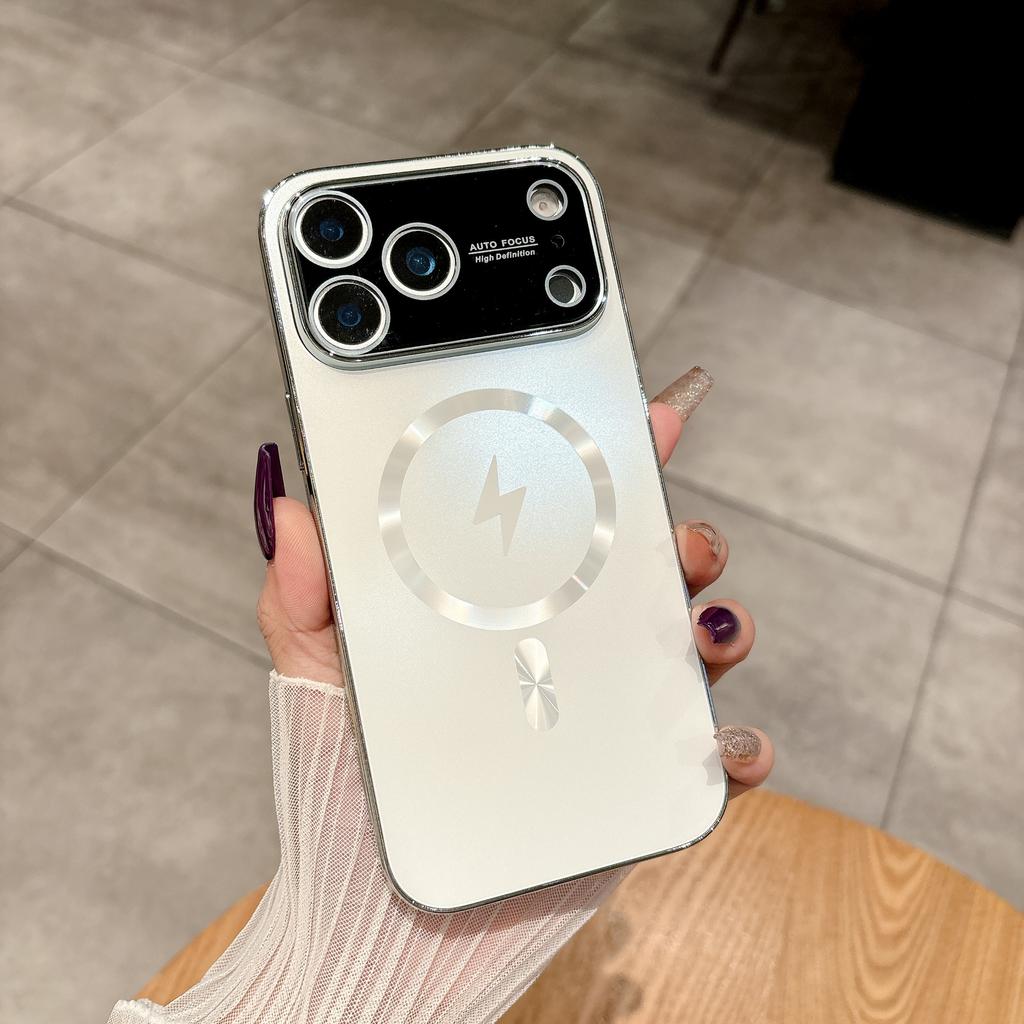 Plain Skin Friendly Electorplating Magnetic Case For iPhone 17 Pro Max 16 15 14 13 With Camera Lens Coverage Protector Tik Tok