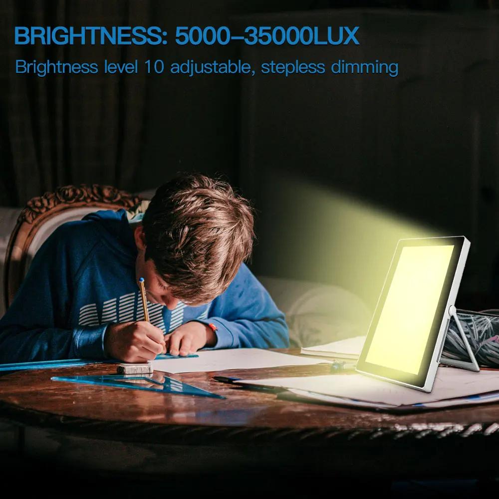 35000 Lux LED SAD Light Daylight Therapy Lamp Happy Mood Light Touch Dimmable for Winter Anti Depression LED Night Lights