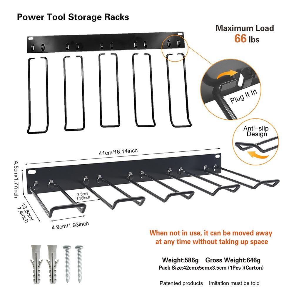 Tool Holder Hand Power Tool Organizer Rack Wall-mounted Tool Storage Shelf  Tool Storage