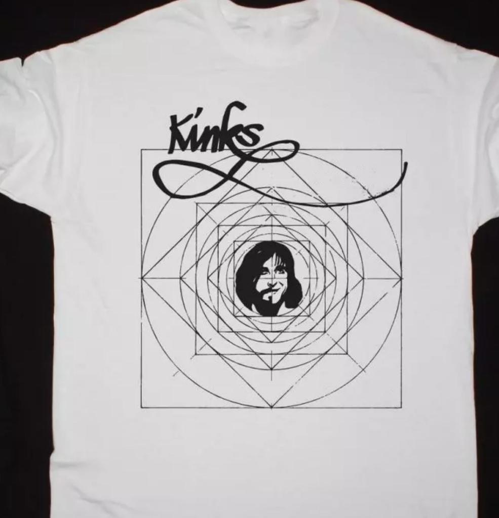 Хлопковая базовая белая футболка с коротким рукавом The Kinks, все размеры