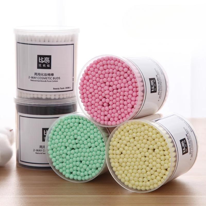 Двусторонние ватные палочки для одноразовой дезинфекции при снятии макияжа