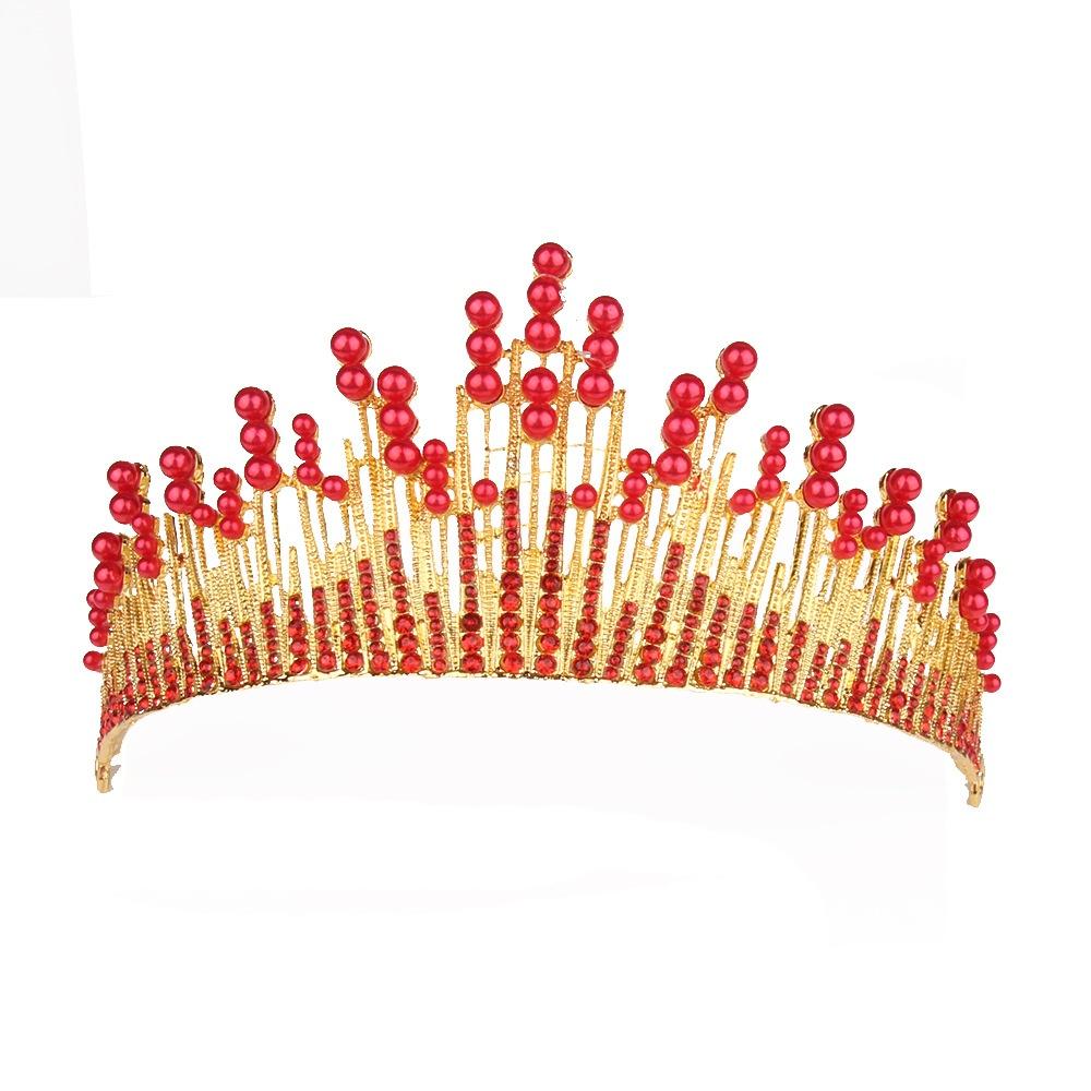 Европейский сплав невесты бриллиантовая жемчужная корона тиара Корона Феникс аксессуары для волос горный хрусталь изюминка