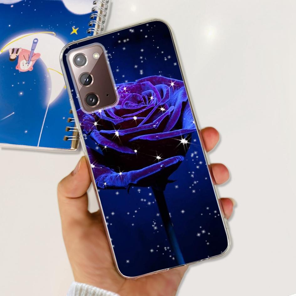 Чехол для Samsung Note 20 5G SM-N981B Популярный Цветок Тонкий Мягкий Силиконовый Чехол для Телефона для Samsung Galaxy Note20 Ultra 5G Funda Capa