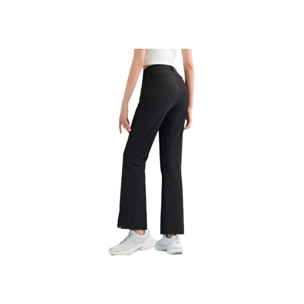 Anta Training Series Casual Simple Solid Color Slim Fit Knitted Sports Pants Women Bottoms Black 162527514-2