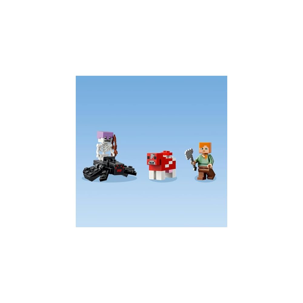 LEGO Minecraft Mushroom House Building Set 21179 for Kids Ages 8-10, Creative Toy for Boys and Girls