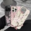 Розовый цвет цветущей персика Прозрачный чехол для телефона Для iPhone 17E 16 15 14 13 12 11 Pro Max 15 Plus 16E Ударопрочный Мягкая крышка Fundas