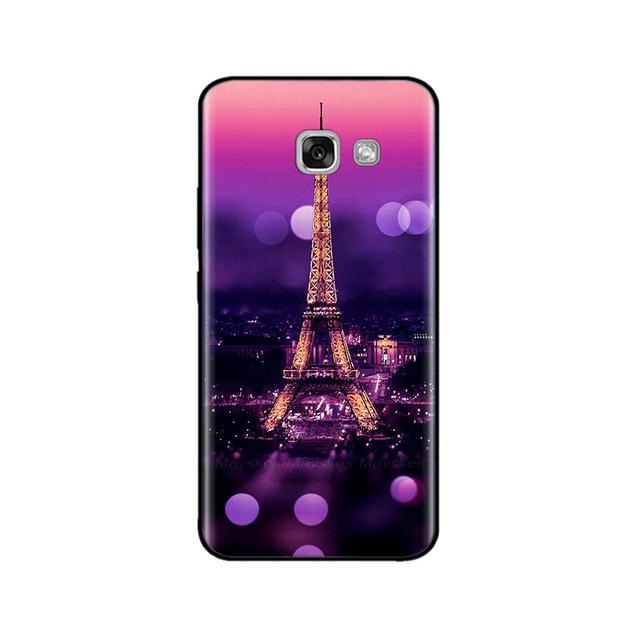 For Samsung Galaxy A3 2017 Case Silicon Soft Black Case For Samsung A7 A5 A3 2017 Case Cute Printed Tpu Bumper Phone Cover