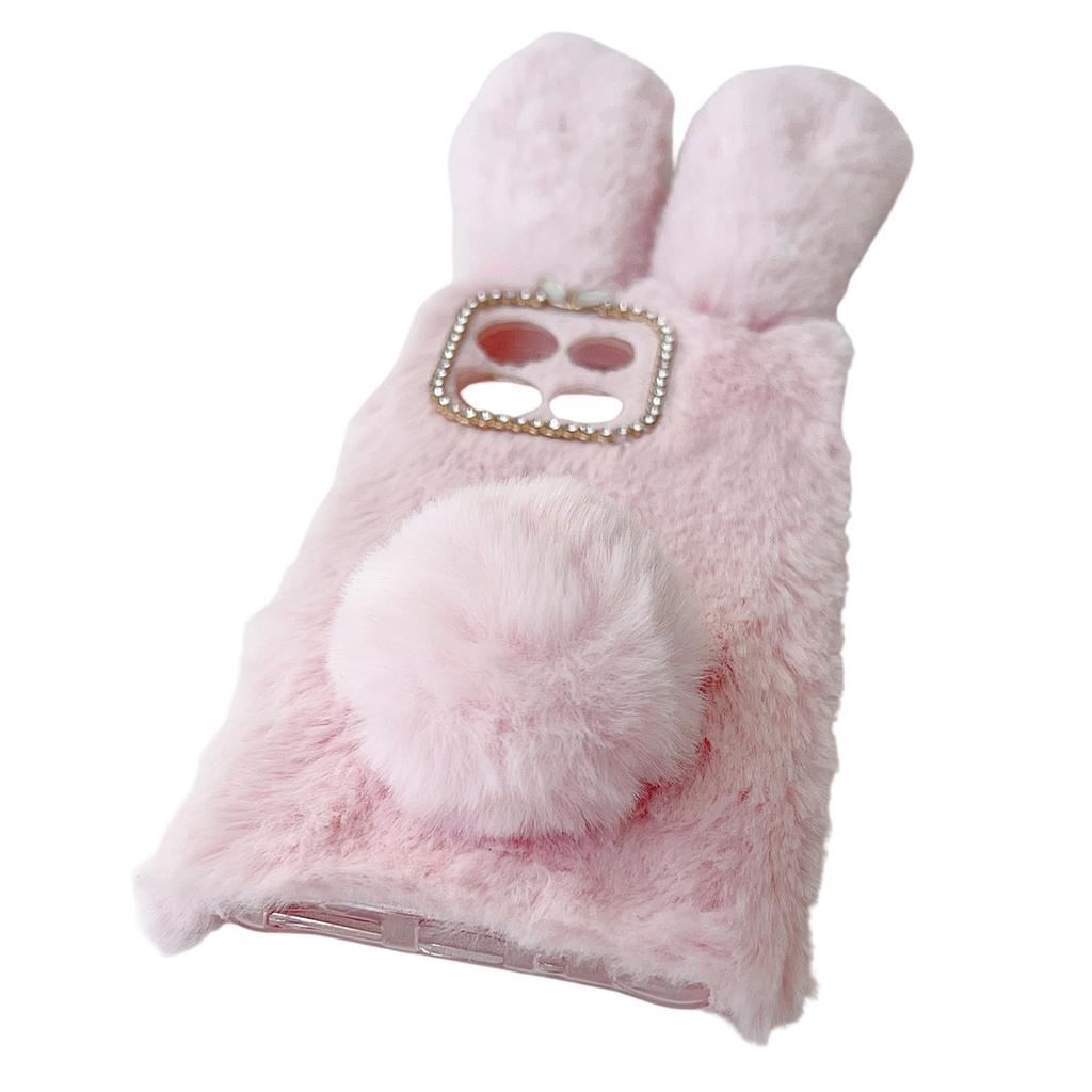 Для Motorola Moto G86 5G Чехол Плюшевый Милый Кролик Зимний Пушистый ТПУ Чехол для Телефона