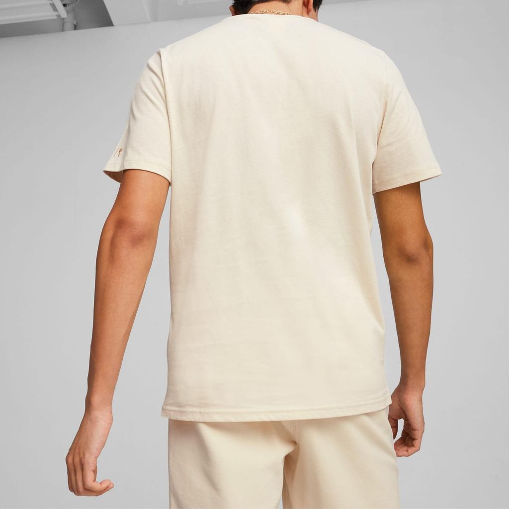 Puma X Palm Tree Crew Letter Print Casual Pullover Short Sleeve T Shirt Men Tops Off-White 624726-87